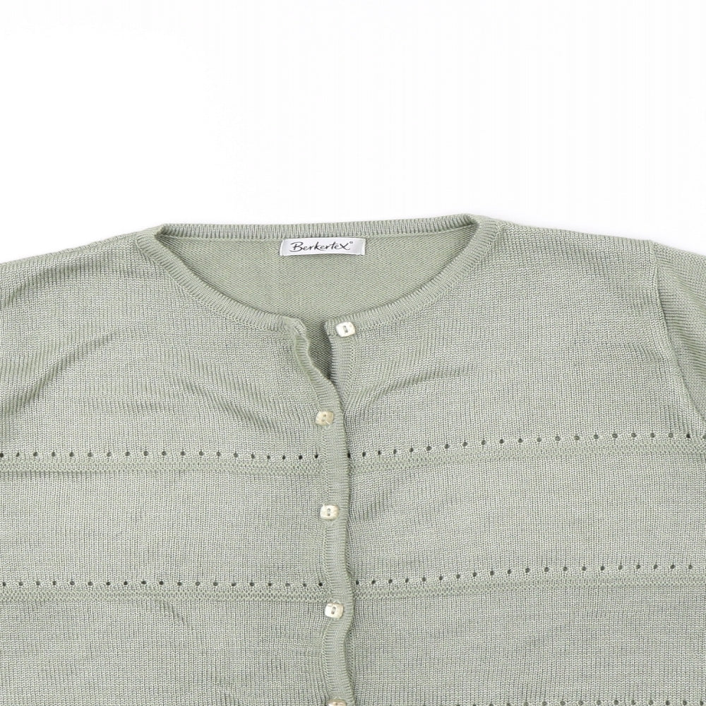 Berketex Womens Green   Cardigan Jumper Size 20