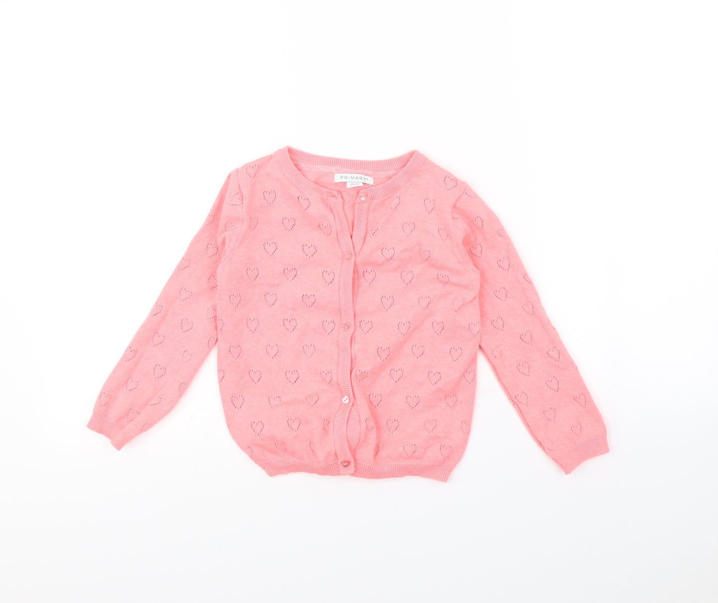 Primark Girls Pink   Cardigan Jumper Size 6-7 Years