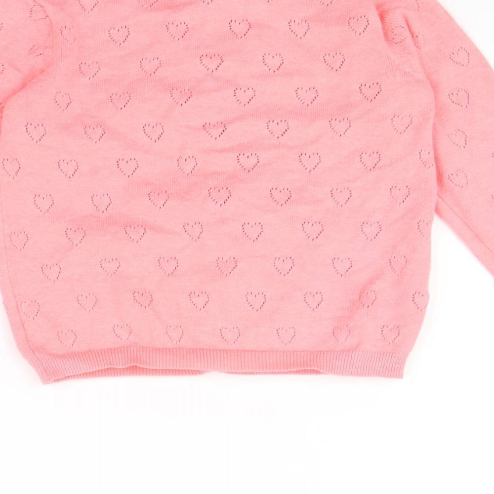 Primark Girls Pink   Cardigan Jumper Size 6-7 Years