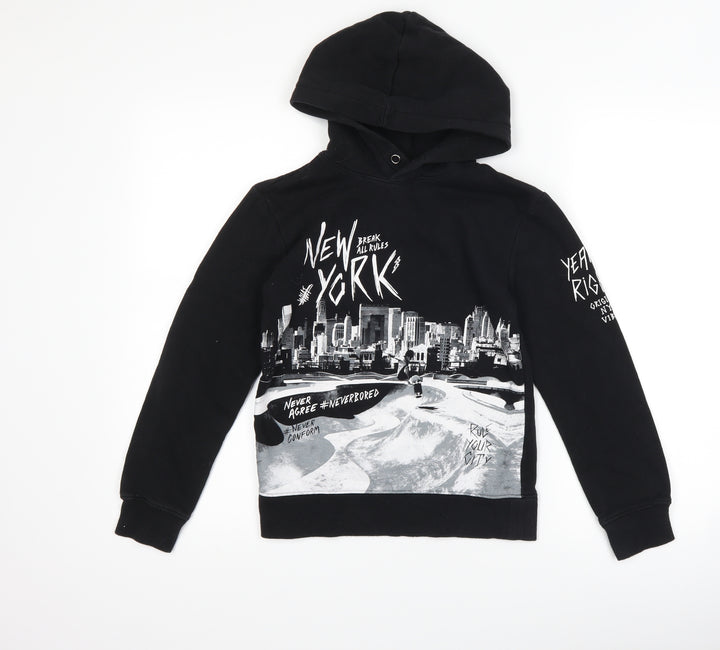 H&M Boys Black   Pullover Hoodie Size 9-10 Years  - new York