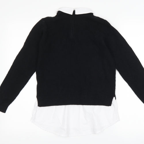 F&F Girls Black   Basic Blouse Size 11-12 Years  - School Wear