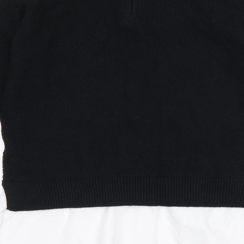 F&F Girls Black   Basic Blouse Size 11-12 Years  - School Wear