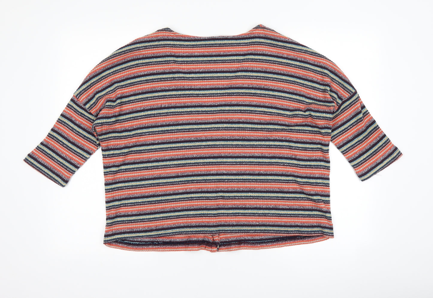 New Look Womens Red Striped  Cardigan Jumper Size L