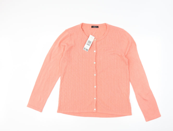 bm Womens Pink Cardigan Jumper Size S