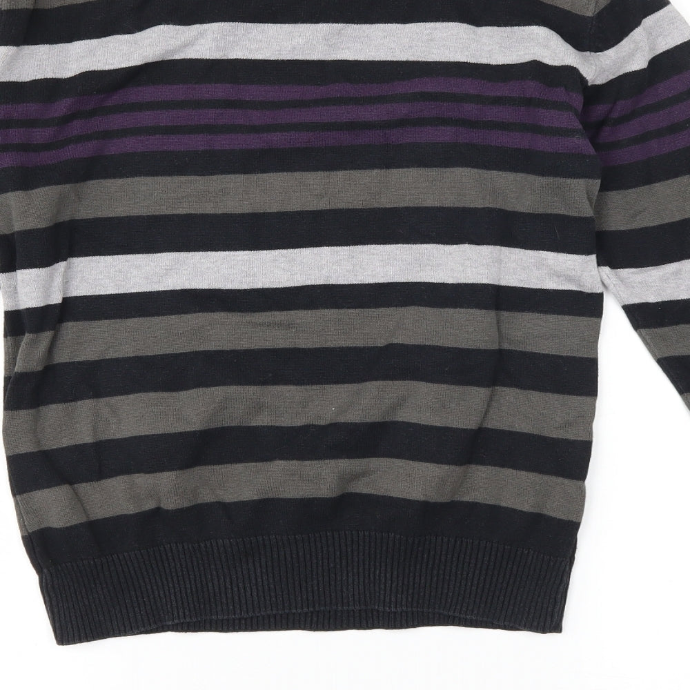 Matalan Boys Grey Striped  Pullover Jumper Size 13 Years