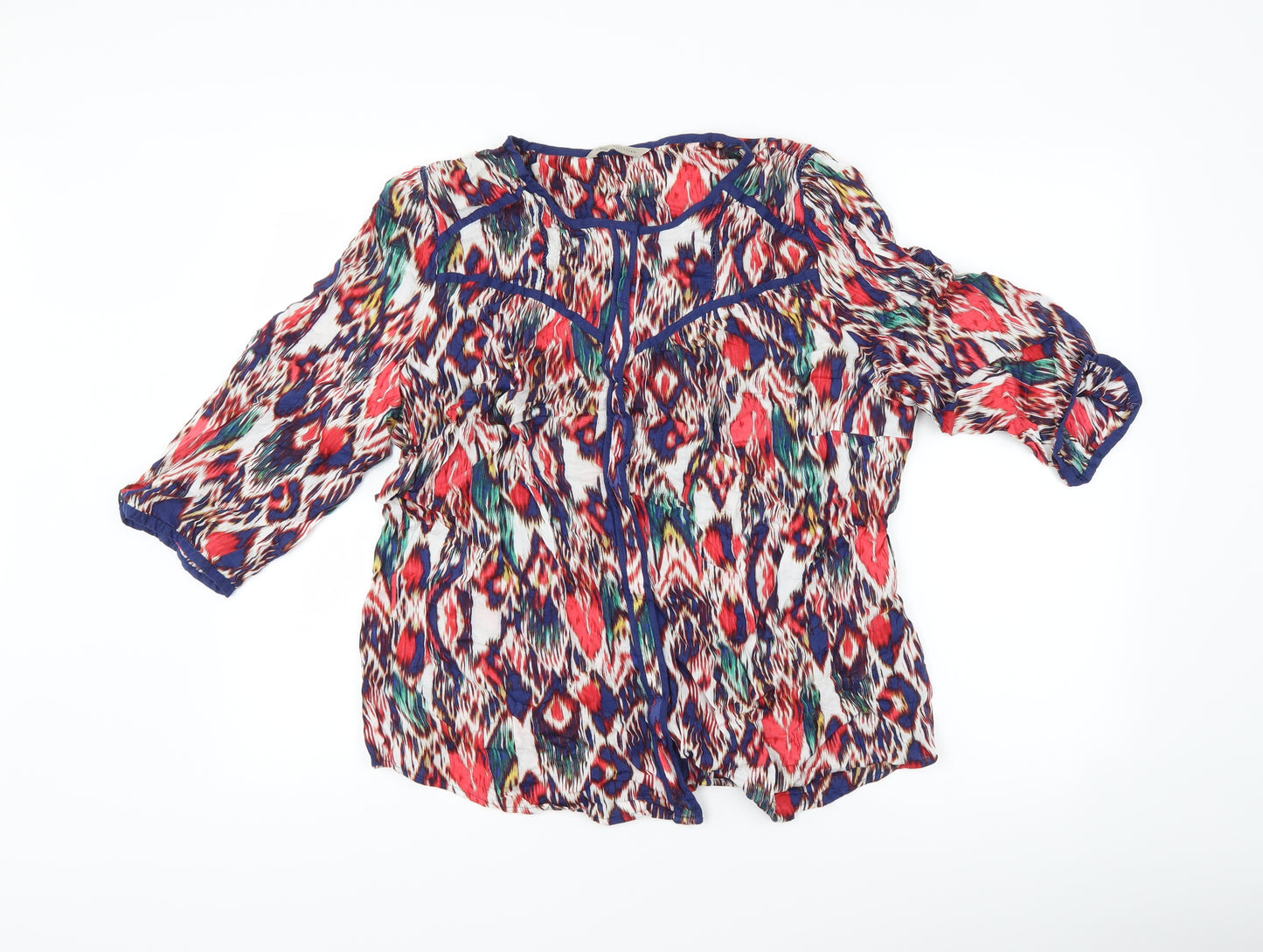 Marks and Spencer Womens Blue Geometric  Basic Blouse Size 20