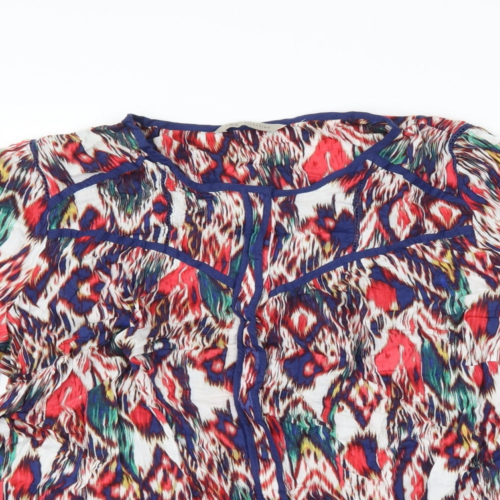 Marks and Spencer Womens Blue Geometric  Basic Blouse Size 20