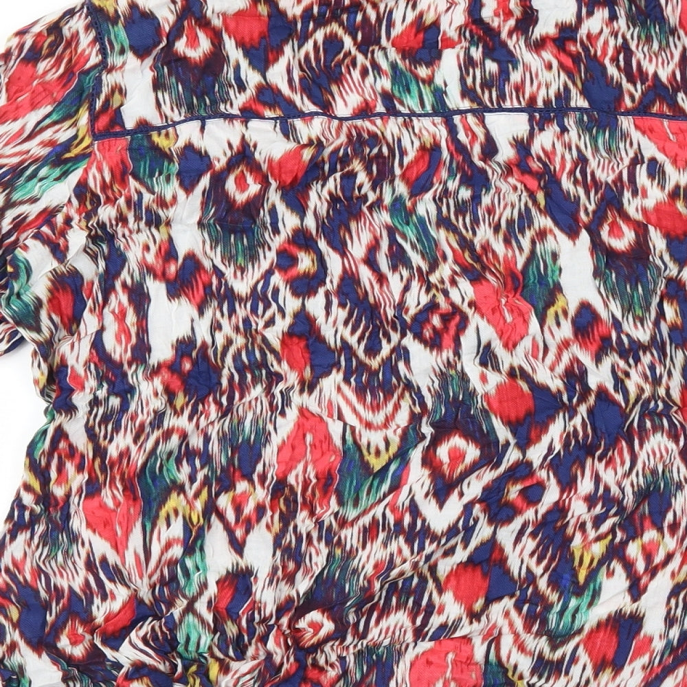 Marks and Spencer Womens Blue Geometric  Basic Blouse Size 20