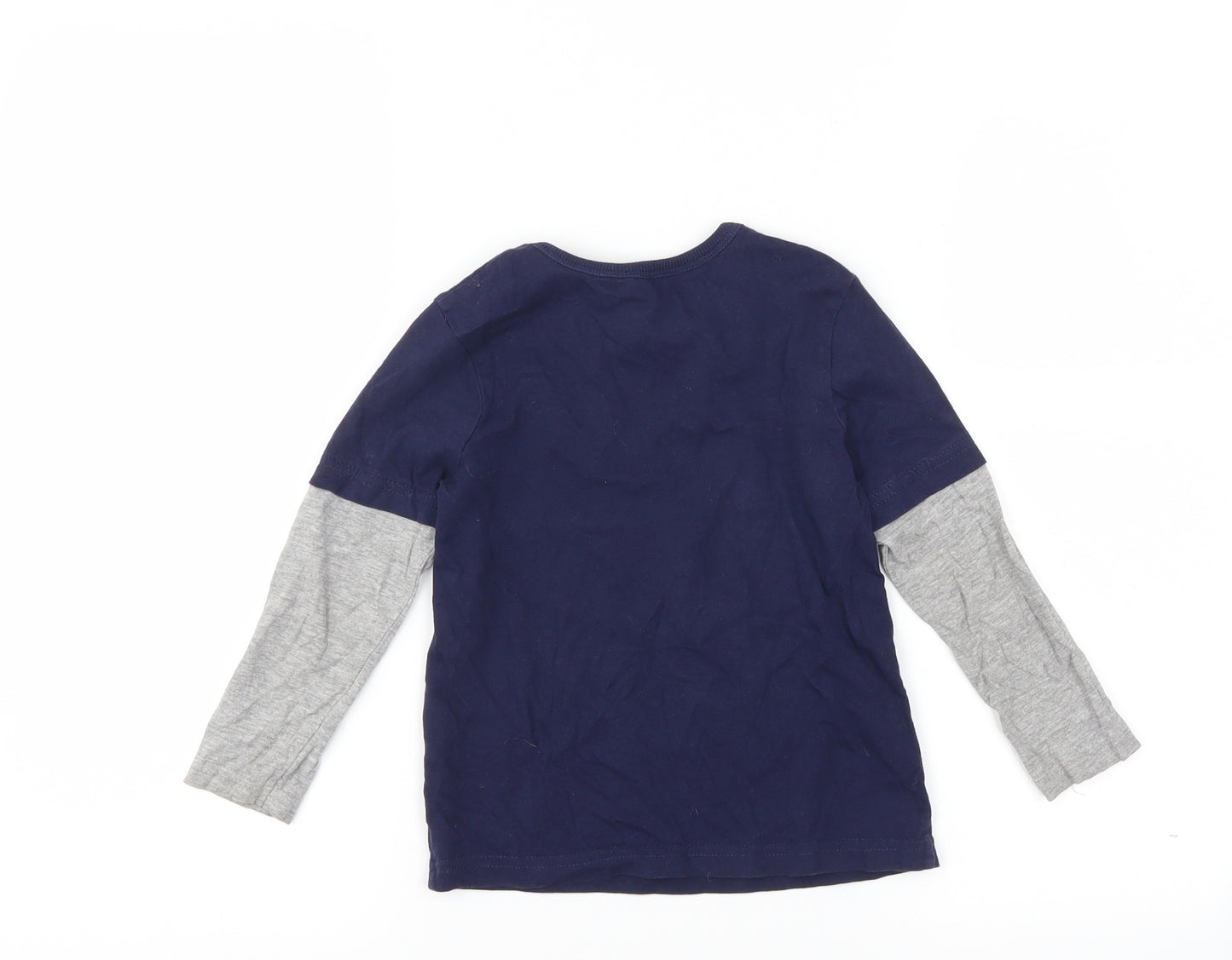 George Boys Blue   Basic T-Shirt Size 2-3 Years  - dinosaur