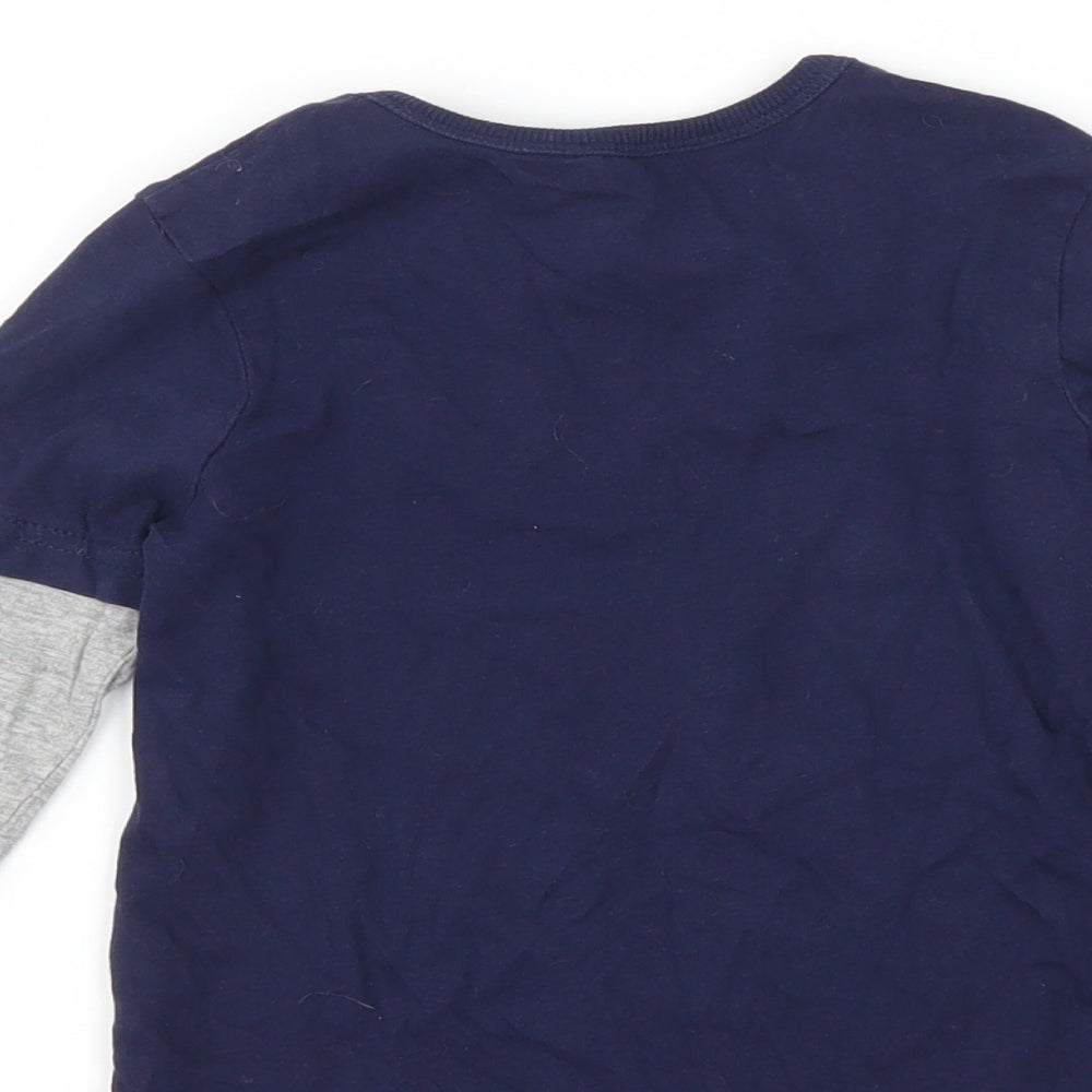 George Boys Blue   Basic T-Shirt Size 2-3 Years  - dinosaur