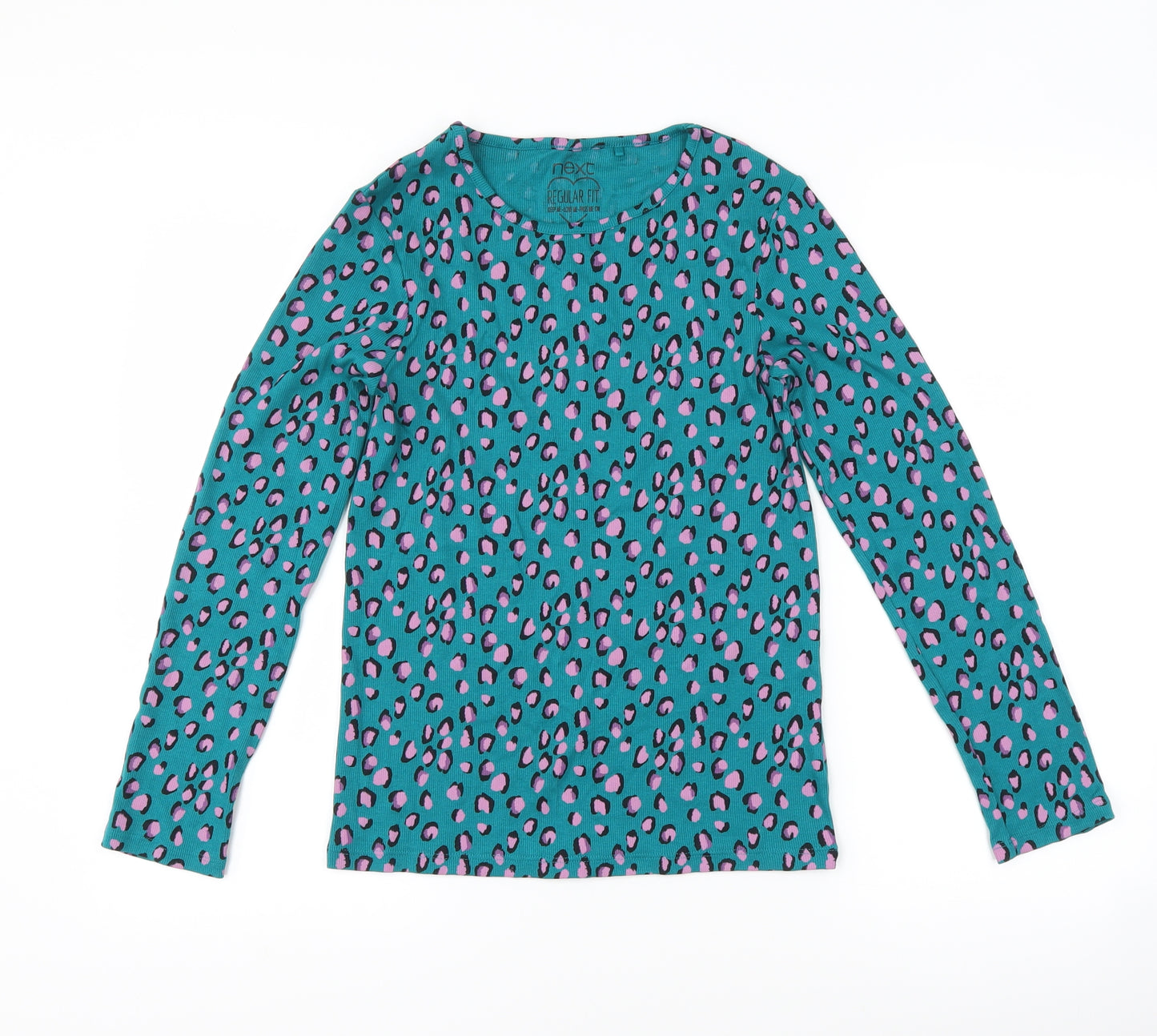 NEXT Girls Blue Animal Print  Basic T-Shirt Size 13 Years