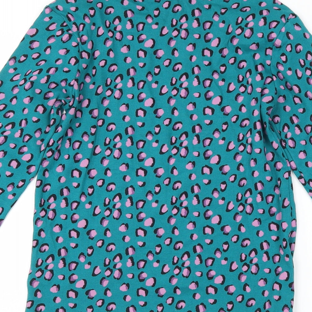 NEXT Girls Blue Animal Print  Basic T-Shirt Size 13 Years