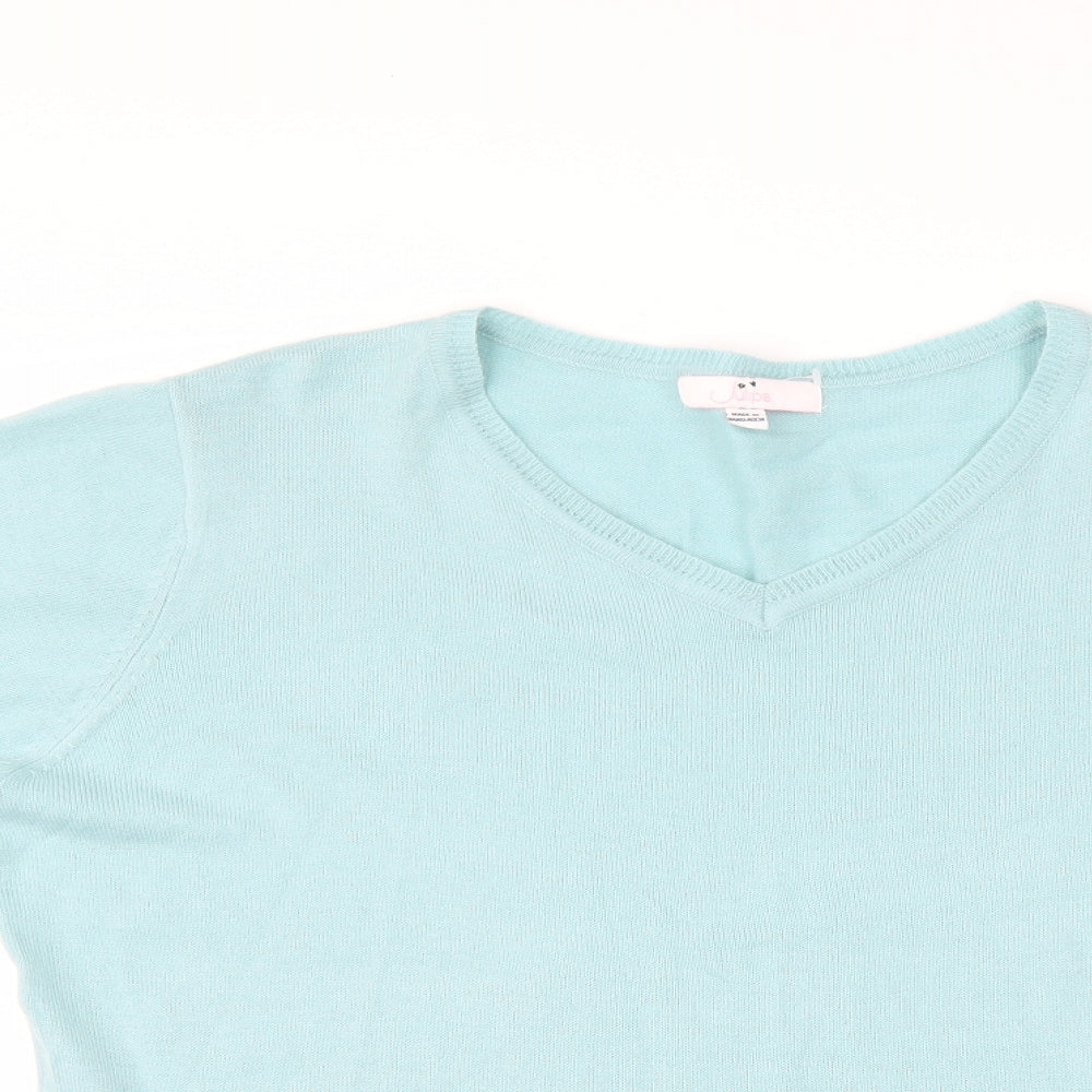 julipa Womens Blue   Basic T-Shirt Size 16