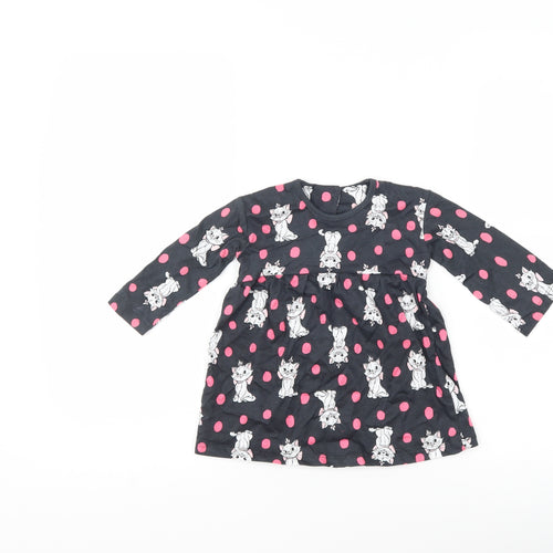 George Girls Grey Polka Dot  A-Line  Size 6-9 Months  - Disney Aristocats