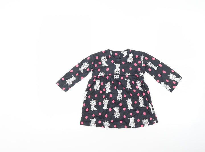 George Girls Grey Polka Dot  A-Line  Size 6-9 Months  - Disney Aristocats
