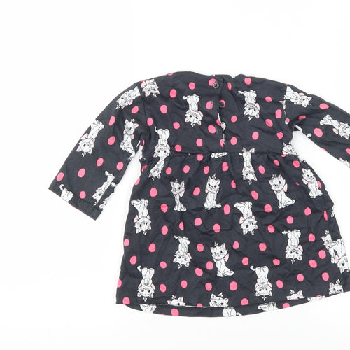 George Girls Grey Polka Dot  A-Line  Size 6-9 Months  - Disney Aristocats