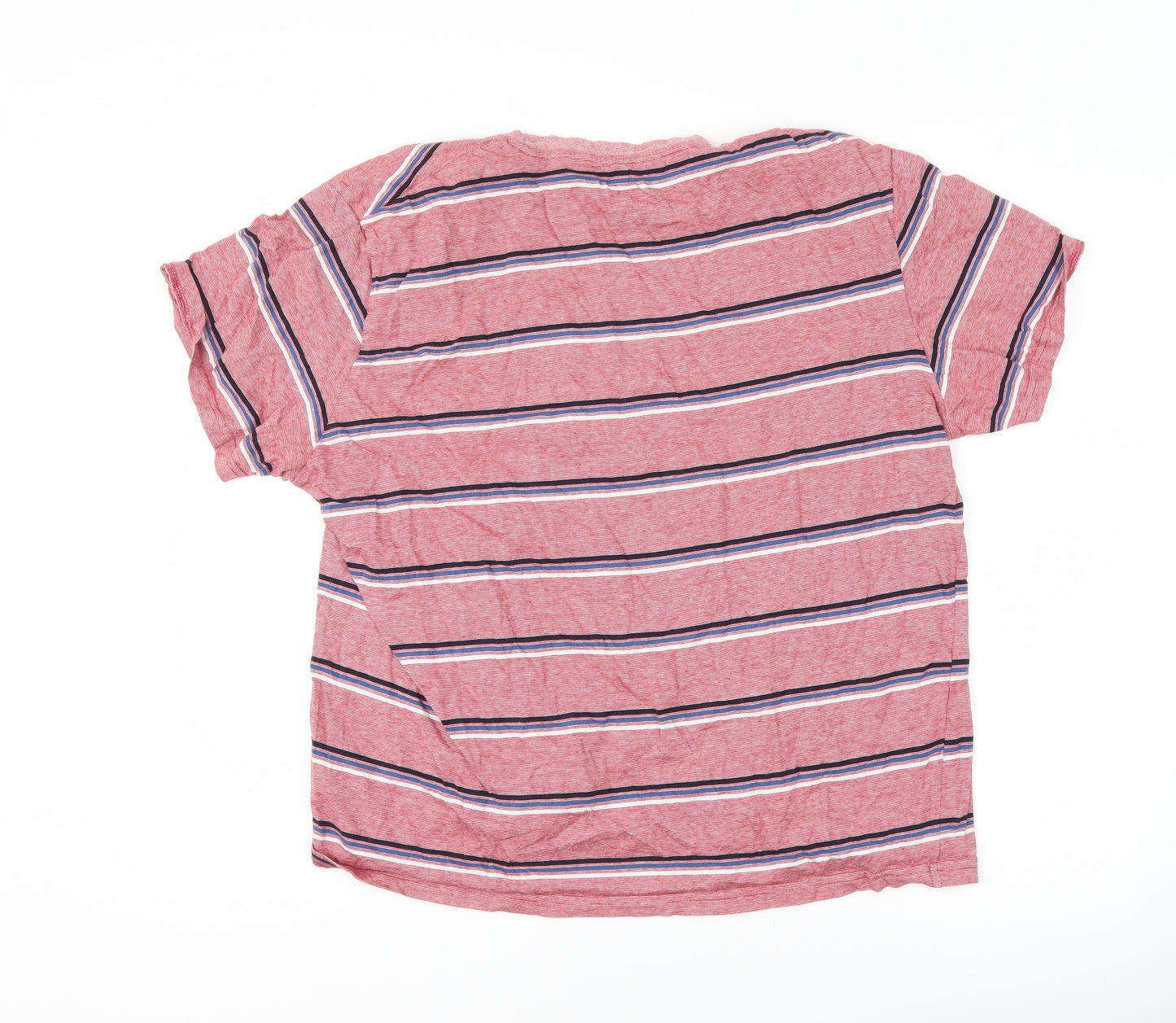 Canada Mens Red Striped   T-Shirt Size XL