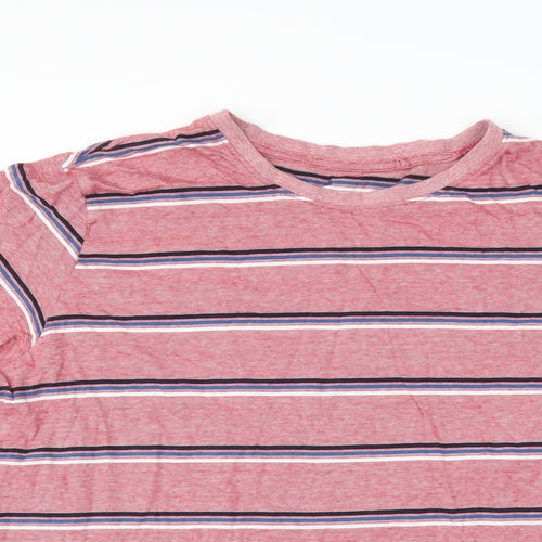 Canada Mens Red Striped   T-Shirt Size XL