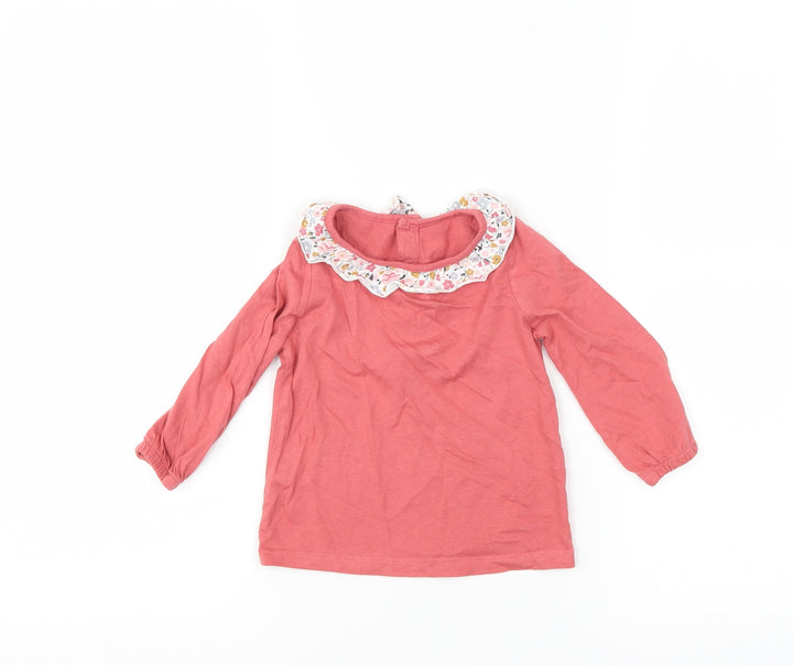 Matalan Girls Pink Floral  Basic T-Shirt Size 6-9 Months