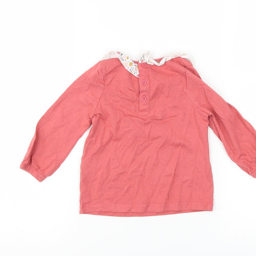 Matalan Girls Pink Floral  Basic T-Shirt Size 6-9 Months