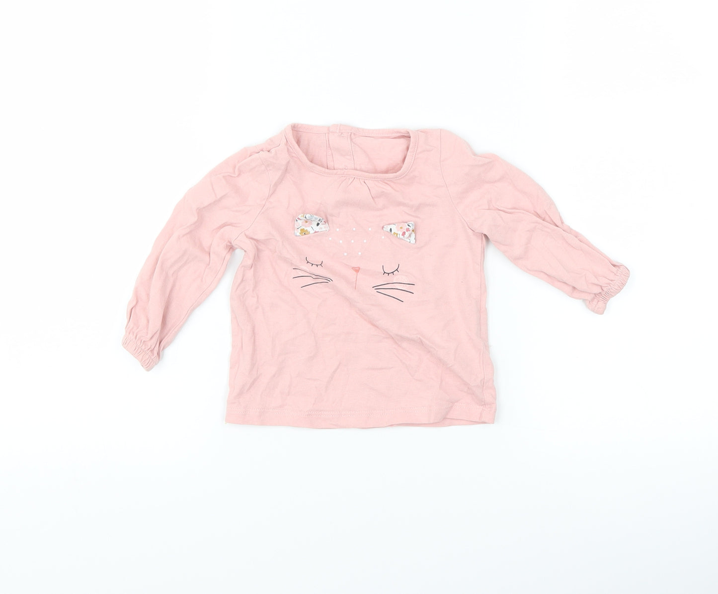 Matalan Girls Pink   Basic T-Shirt Size 6-9 Months  - cat