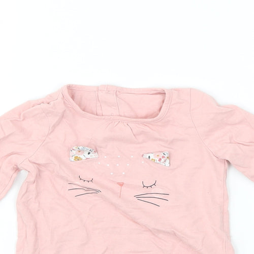 Matalan Girls Pink   Basic T-Shirt Size 6-9 Months  - cat