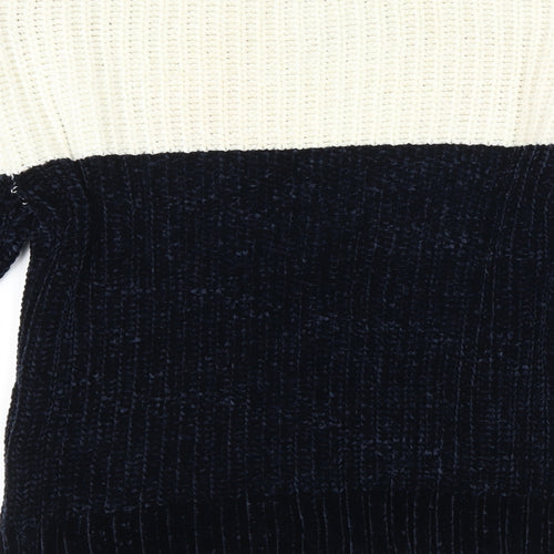 Primark Womens Blue Striped  Pullover Jumper Size 2XS