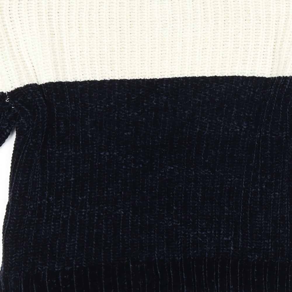Primark Womens Blue Striped  Pullover Jumper Size 2XS