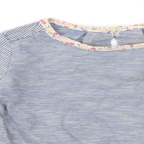 NEXT Girls Blue Striped  Basic T-Shirt Size 3-6 Months
