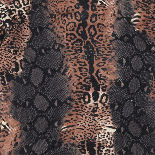 Casamia Womens Brown Animal Print  Pullover Jumper Size S