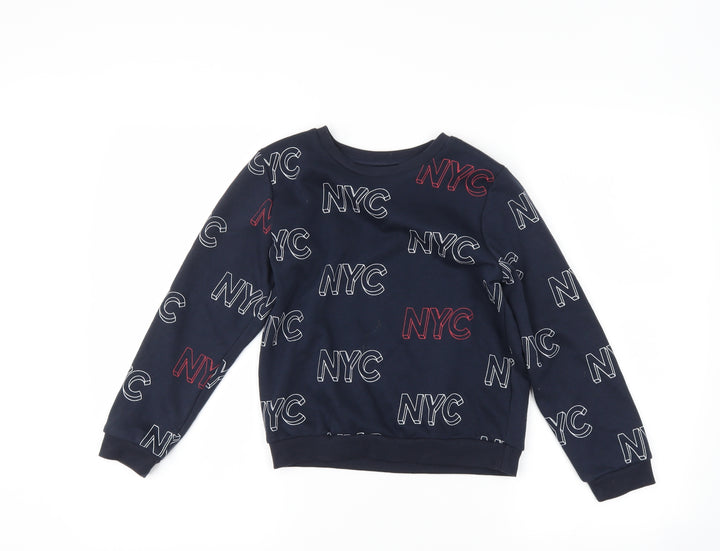Primark Boys Blue   Pullover Sweatshirt Size 8-9 Years  - nyc