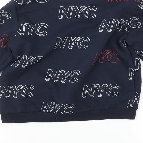 Primark Boys Blue   Pullover Sweatshirt Size 8-9 Years  - nyc