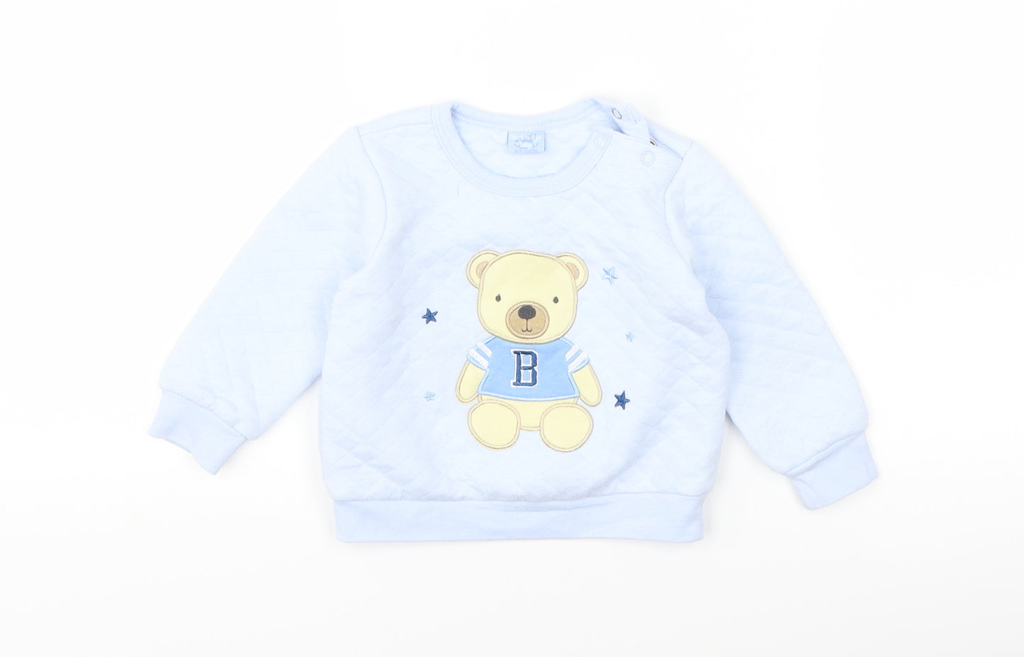 Rockabye-Baby Boys Blue   Pullover Jumper Size 6-9 Months  - teddy bear