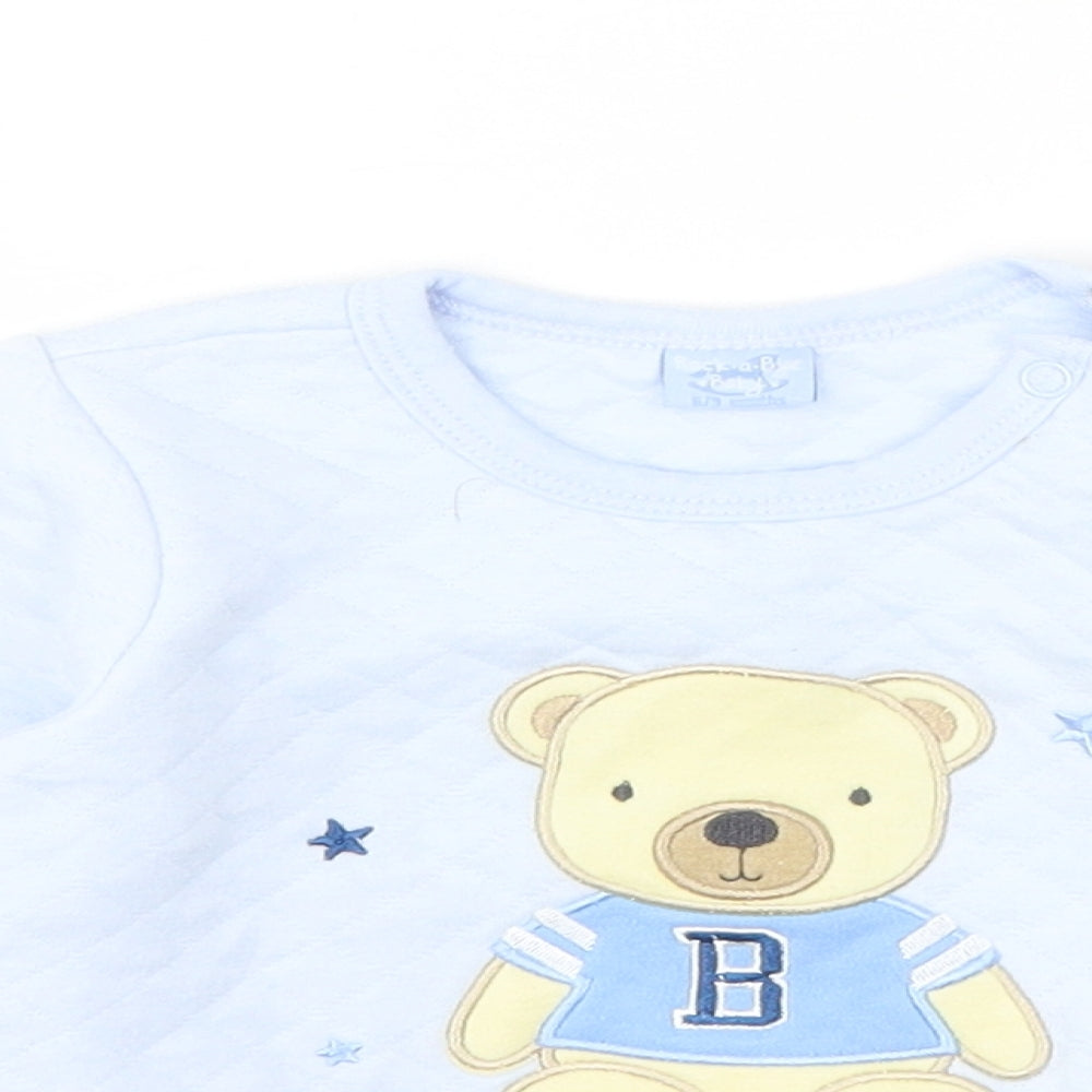 Rockabye-Baby Boys Blue   Pullover Jumper Size 6-9 Months  - teddy bear