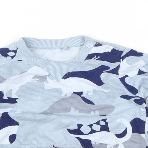 TU Boys Blue   Pullover Jumper Size 3-6 Months  - dinosaur