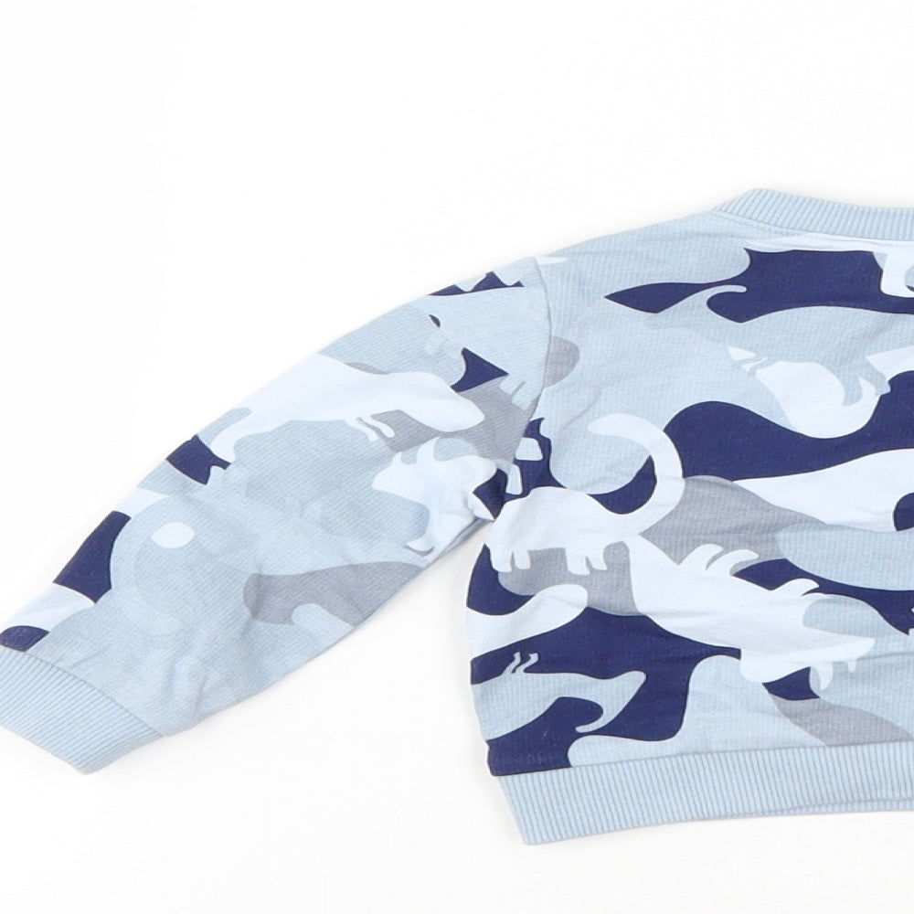 TU Boys Blue   Pullover Jumper Size 3-6 Months  - dinosaur