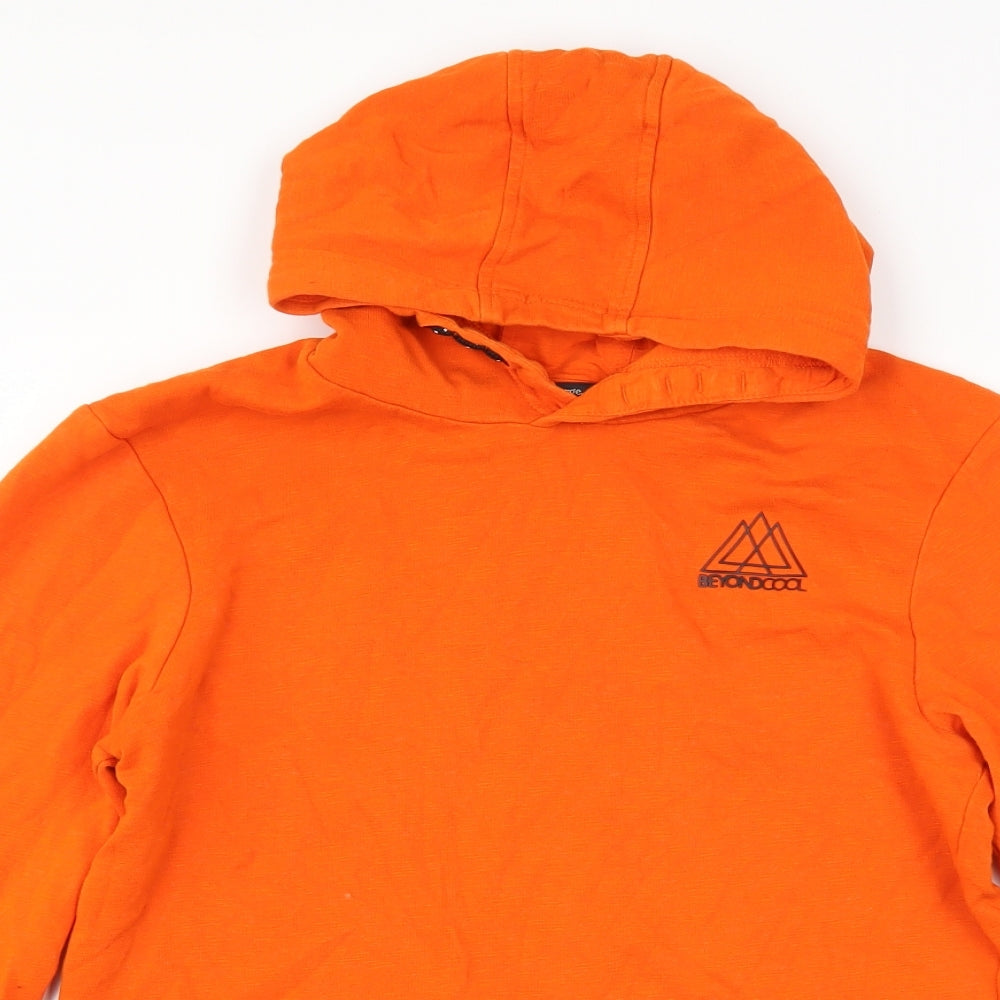 George Boys Orange   Pullover Hoodie Size 13-14 Years