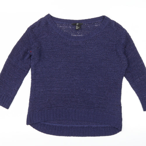 H&M Womens Blue   Pullover Jumper Size S
