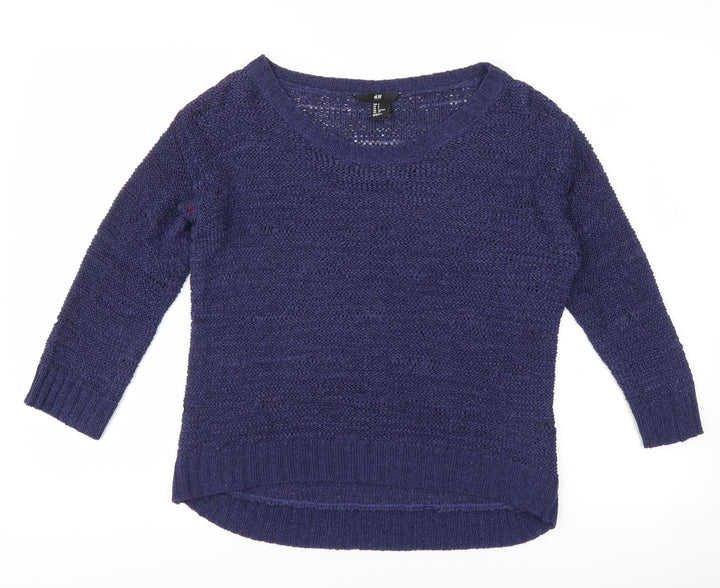 H&M Womens Blue   Pullover Jumper Size S