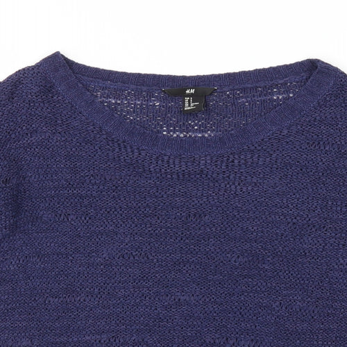 H&M Womens Blue   Pullover Jumper Size S