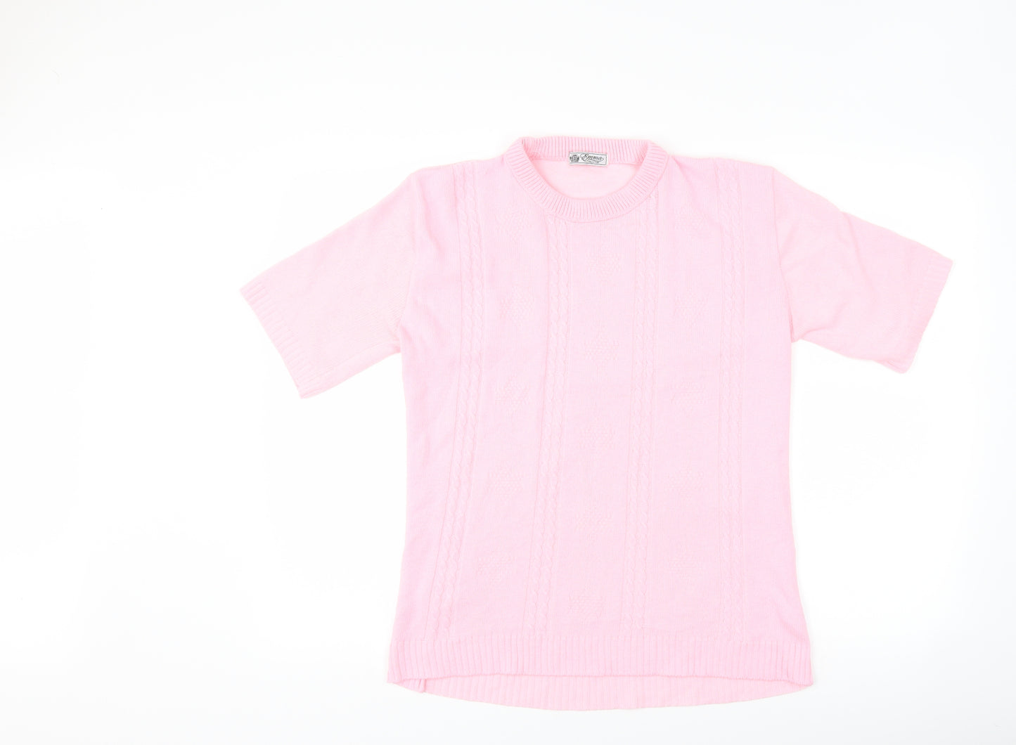 Emma Collection Womens Pink   Basic T-Shirt Size L