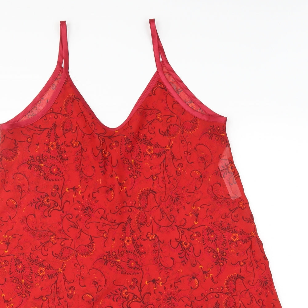 Marks and Spencer Womens Red Floral  Camisole Tank Size 12