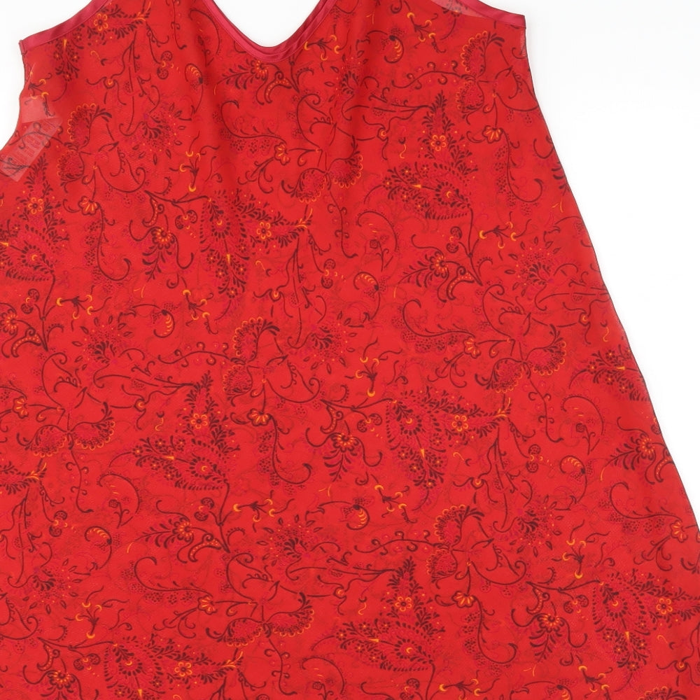 Marks and Spencer Womens Red Floral  Camisole Tank Size 12