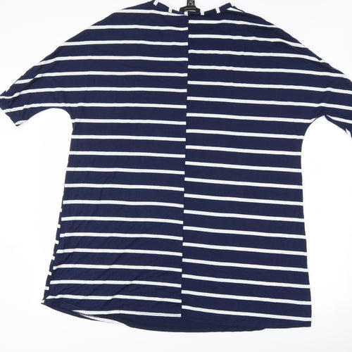 Atmosphere Womens Blue Striped  T-Shirt Dress  Size 10