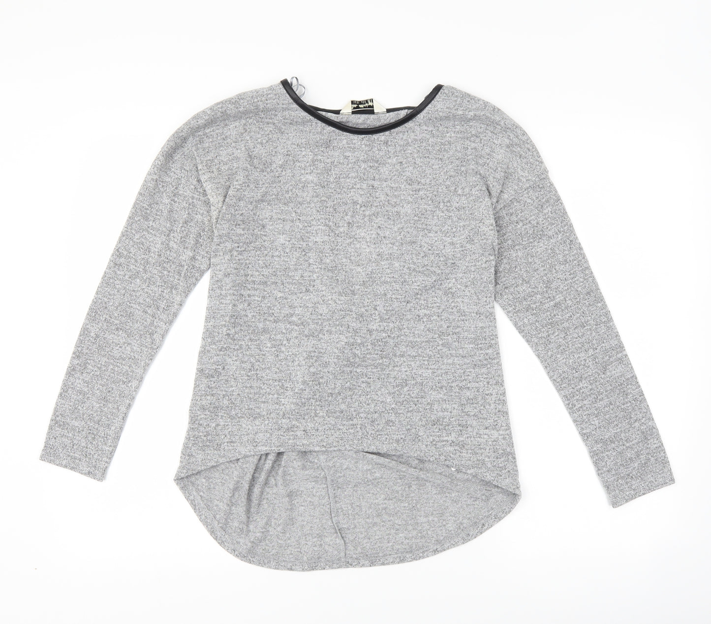 Miss Selfridge Womens Grey   Pullover Jumper Size 8  - knot back detail