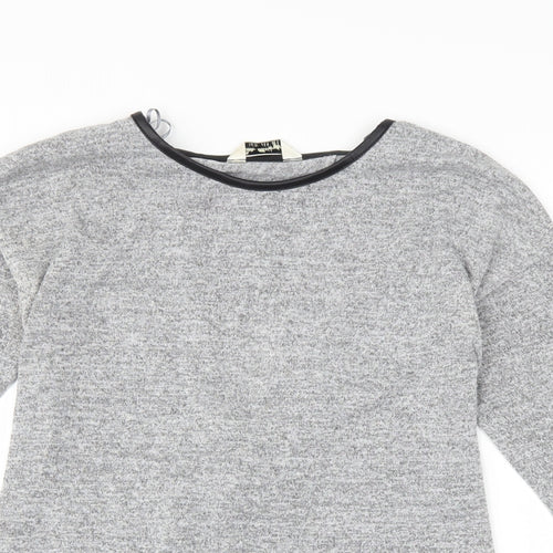 Miss Selfridge Womens Grey   Pullover Jumper Size 8  - knot back detail