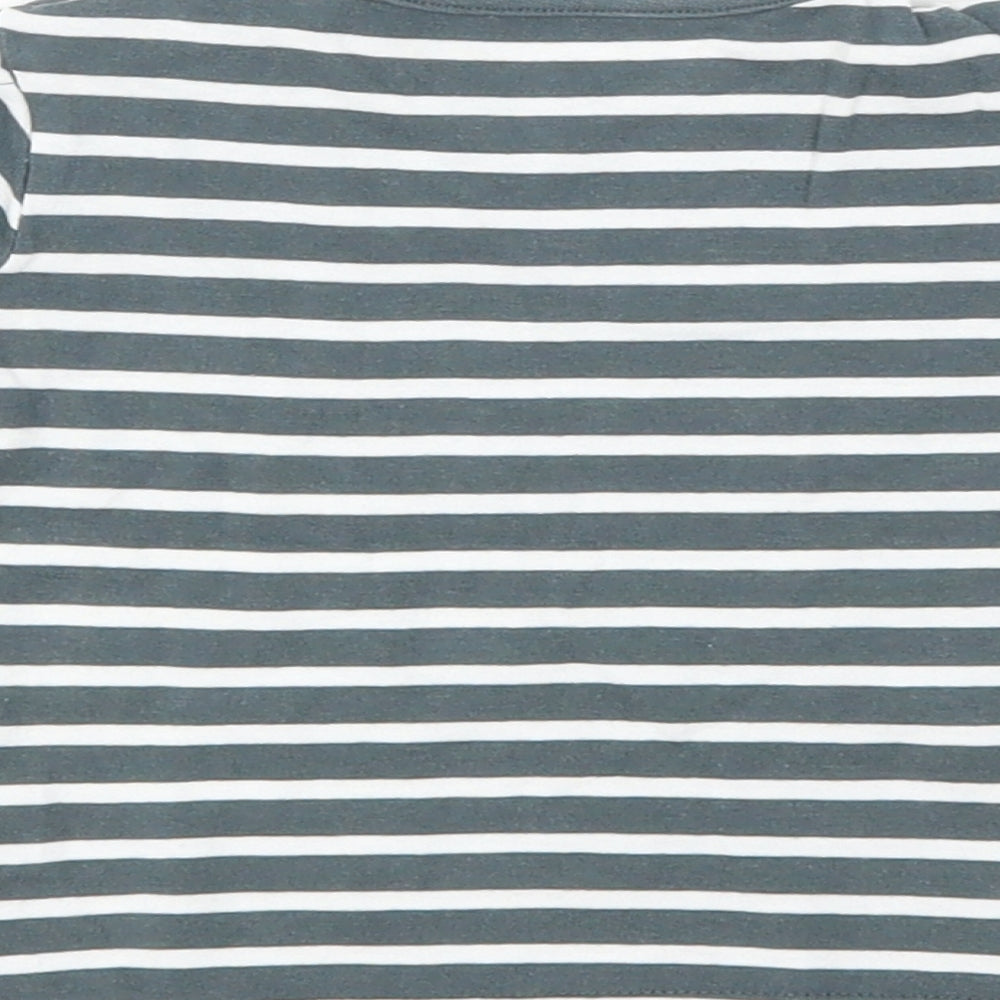 TU Boys Grey Striped  Basic T-Shirt Size 6-9 Months