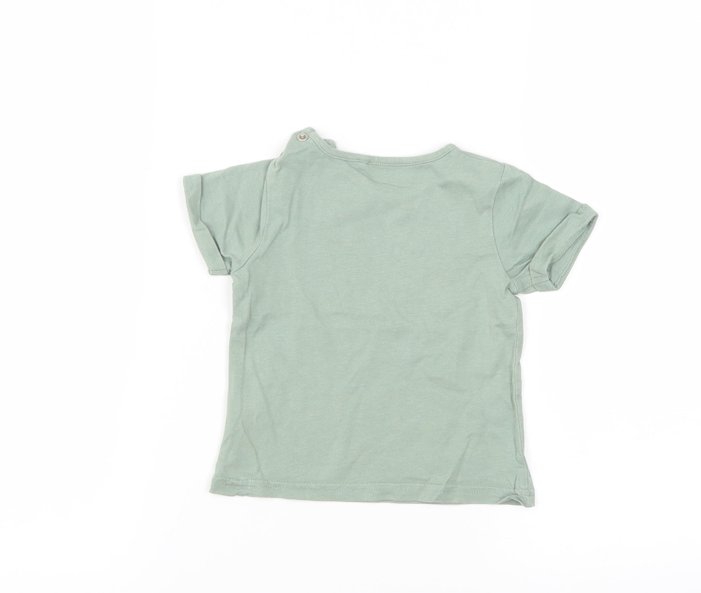 TU Boys Green   Basic T-Shirt Size 6-9 Months  - lion