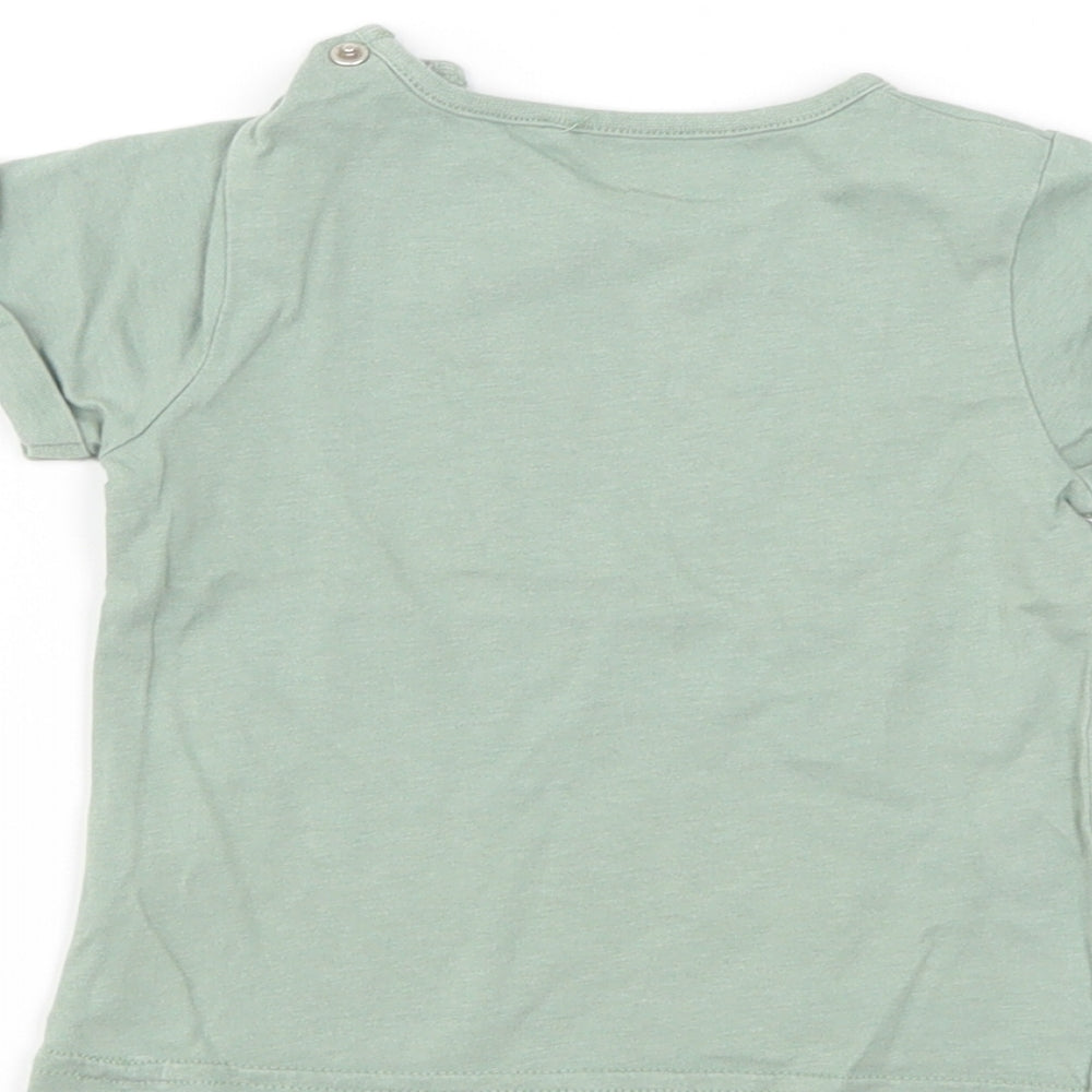TU Boys Green   Basic T-Shirt Size 6-9 Months  - lion