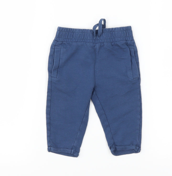 Mothercare Boys Blue Jogger Trousers Size 3-6 Months